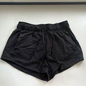 Lululemon Inner Glow High Rise 3” Black Cotton Shorts Size 8